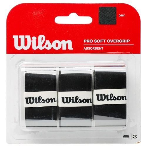 Овергрип Wilson Pro Soft Overgrip, в упаковке 3шт, черный, Цвет Черный