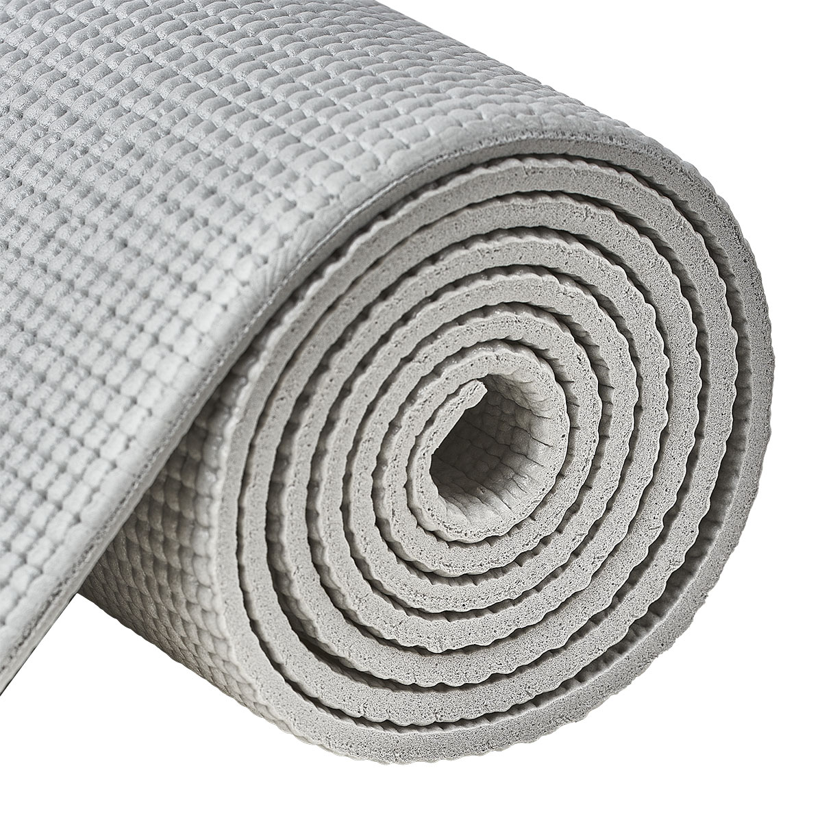 Коврик для йоги TORRES Relax 6, ПВХ 6 мм, Цвет Серый