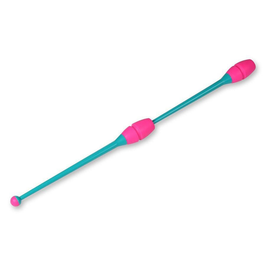 Булавы для художественной гимнастики INDIGO IN017, Размер 36 см, Цвет Бирюзово-розовый
