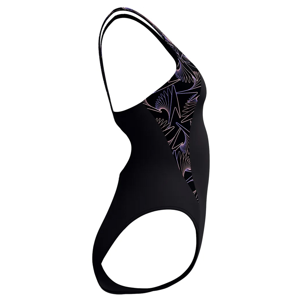 Купальник SPEEDO Hyperboom Splice Muscleback, Размер р.30, Цвет Черно-сиреневый