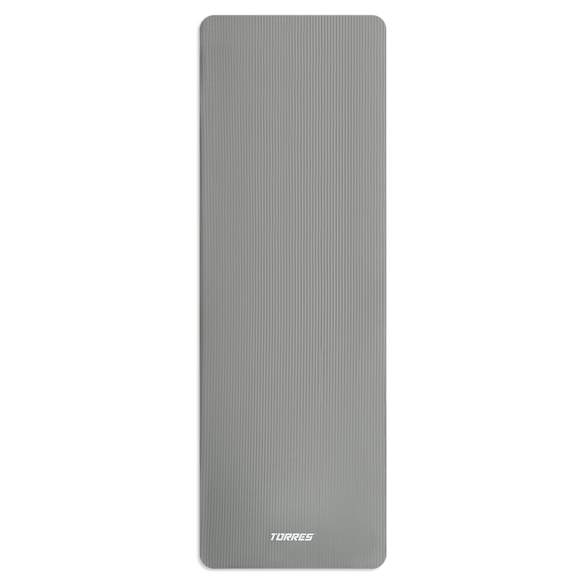 Коврик для йоги TORRES SOFT, каучук 0,8 см, серый, Толщина коврика 8 мм