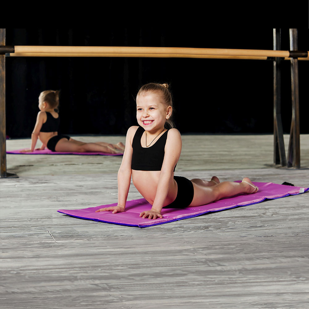 Коврик гимнастический детский INDIGO SM-043, Цвет Розовый