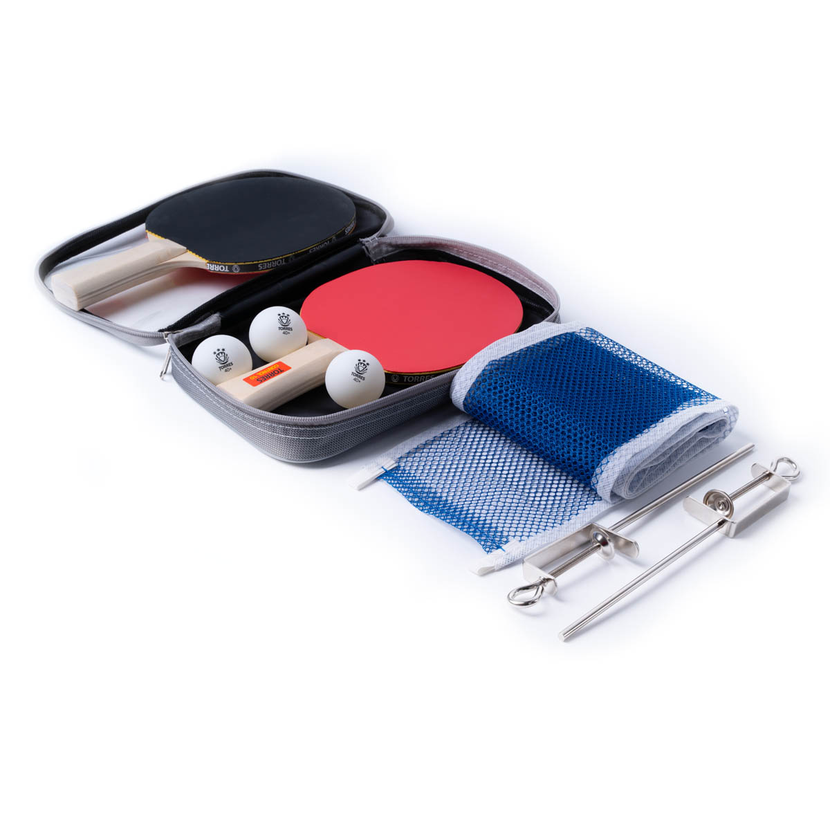 Набор для настольного тенниса TORRES Control 10, 2 ракетки, 3 мяча, сетка,  сумка-чехол