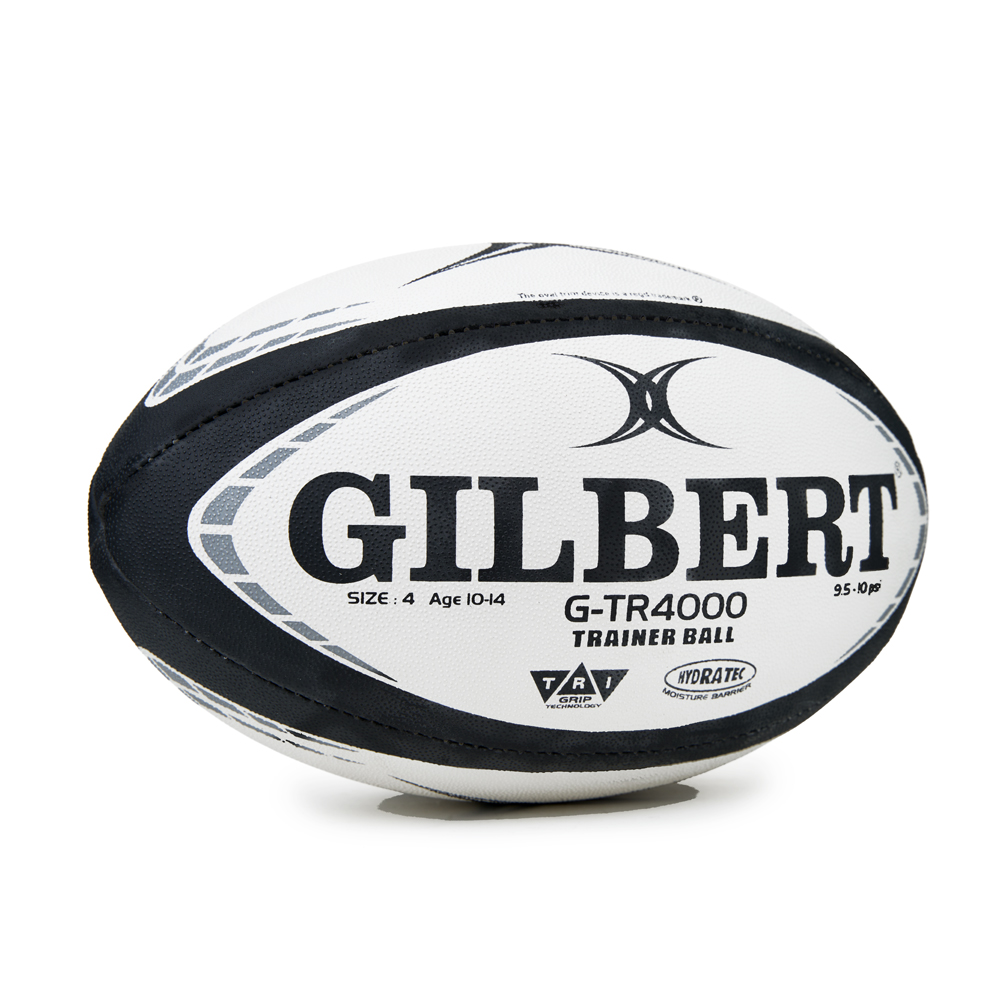 Мяч для регби GILBERT G-TR4000, Размер 4, Цвет Бело-черный