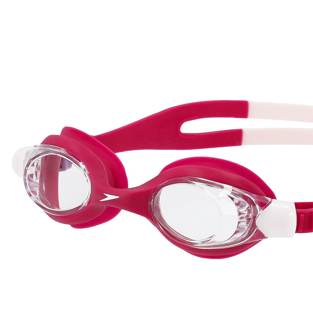Очки для плавания SPEEDO SKOOGLES Jr, для детей 6-14 лет, Цвет очков/линз Красный/Прозрачный