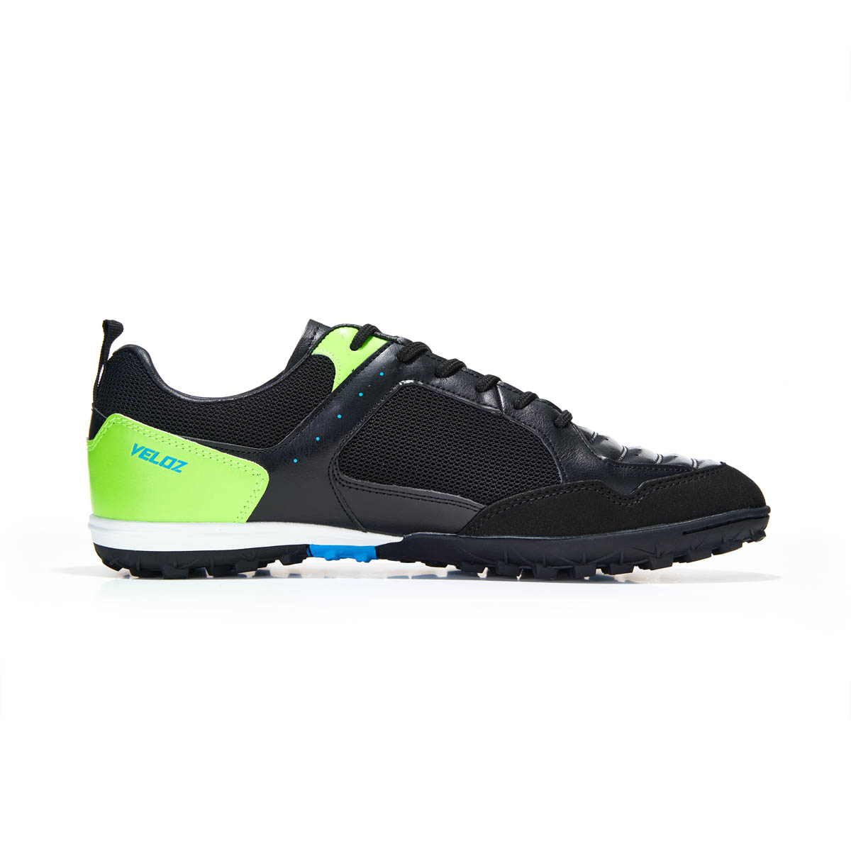 Бутсы футбольные (многошиповки) TORRES VELOZ, Размер 38, Цвет Черный/Салатовый