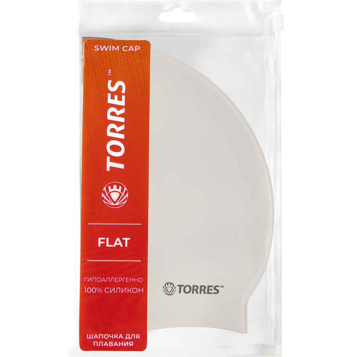 Шапочка для плавания TORRES Flat, Цвет Белый