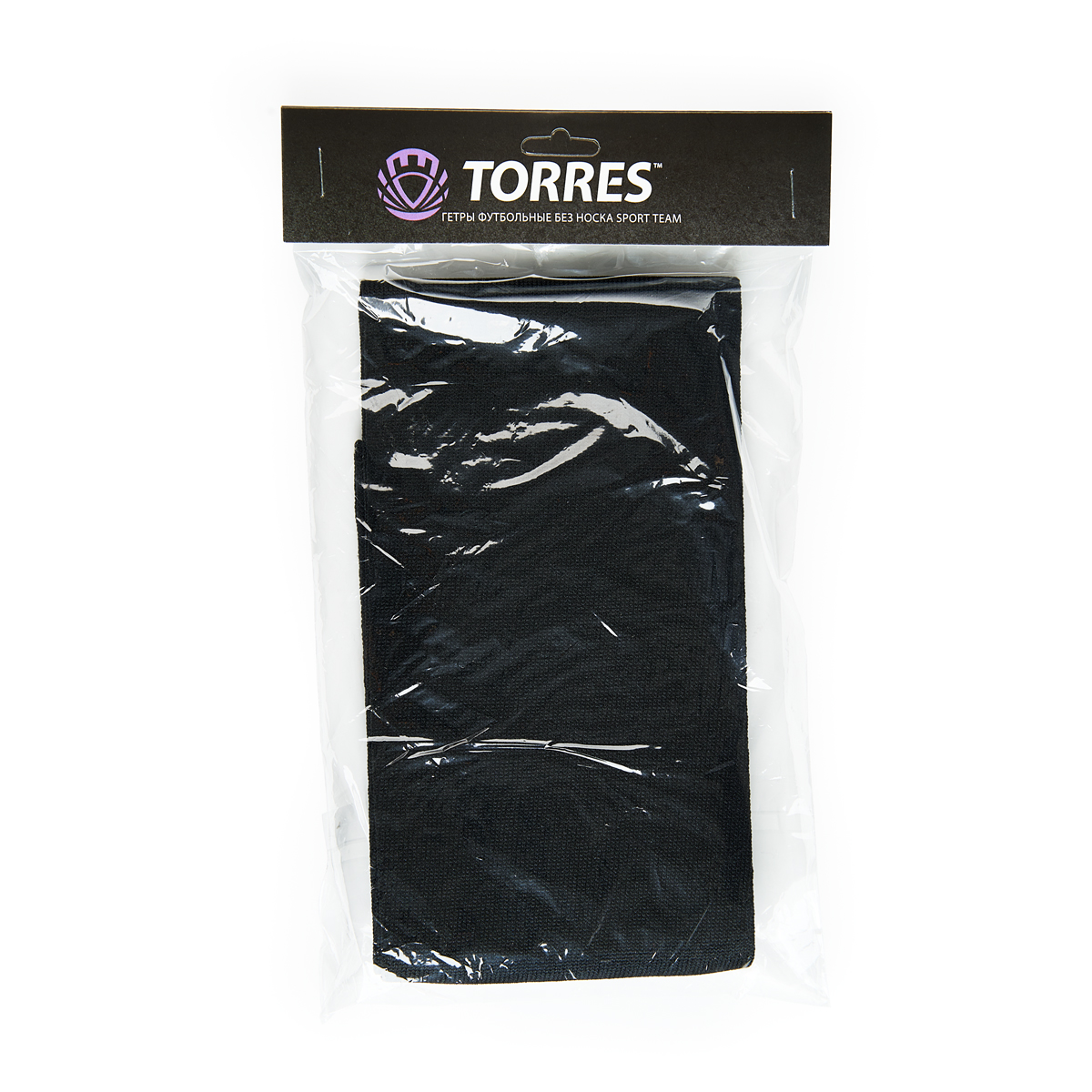 Гетры футбольные профессиональные TORRES Sport Team БЕЗ НОСКА, Размер 35-38, Цвет Черный