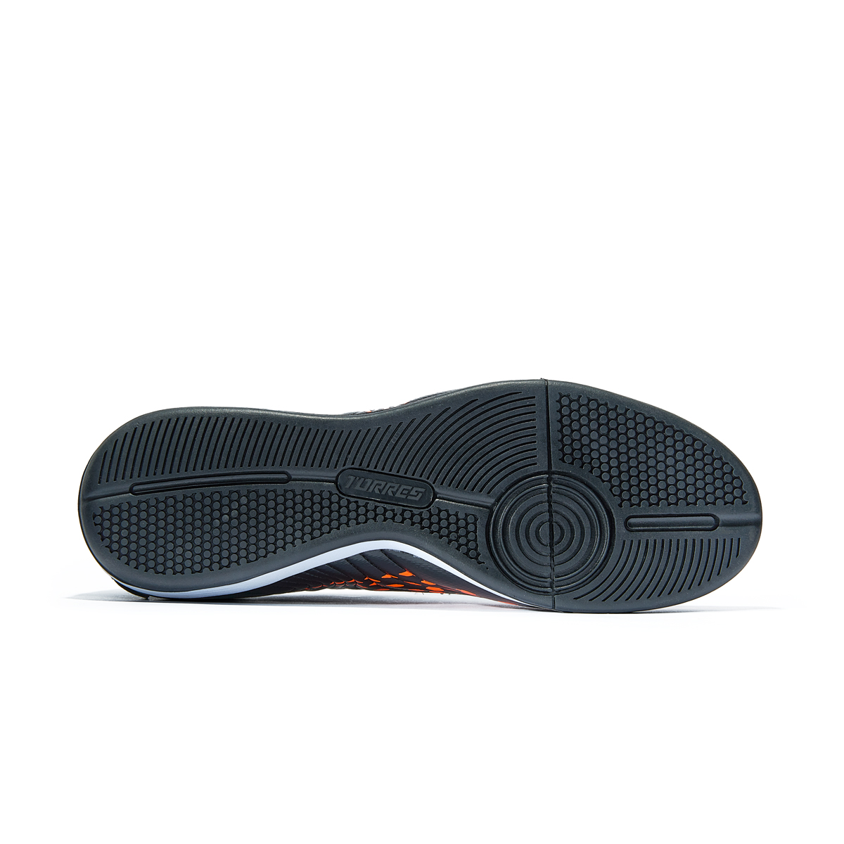 Бутсы зальные TORRES FLEX-J, Размер 34, Цвет Черный/Оранжевый