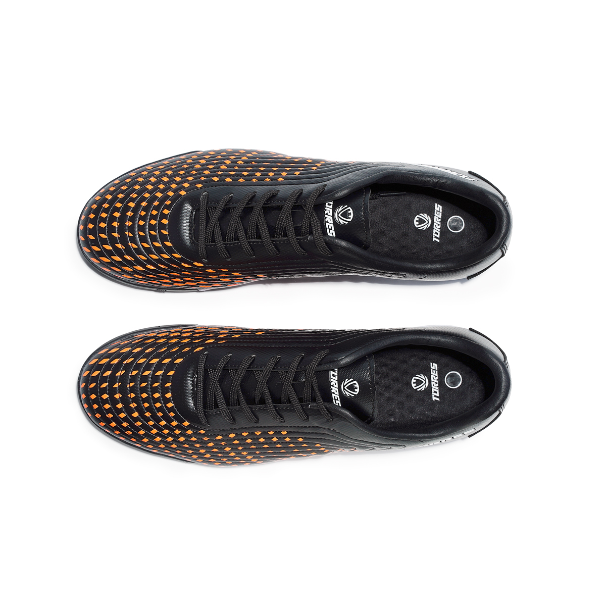 Бутсы зальные TORRES FLEX-J, Размер 34, Цвет Черный/Оранжевый