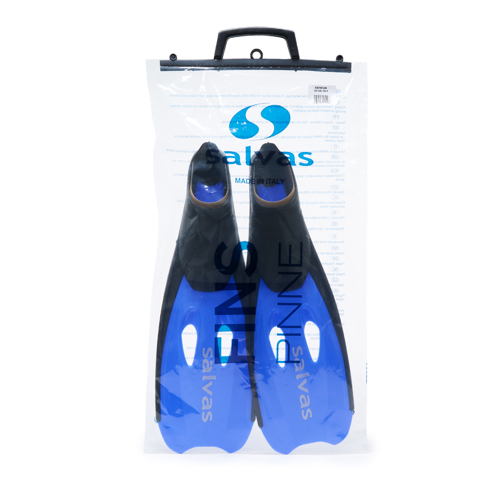 Ласты для плавания SALVAS Cancun Fin, Размер 31-33, Цвет Синий