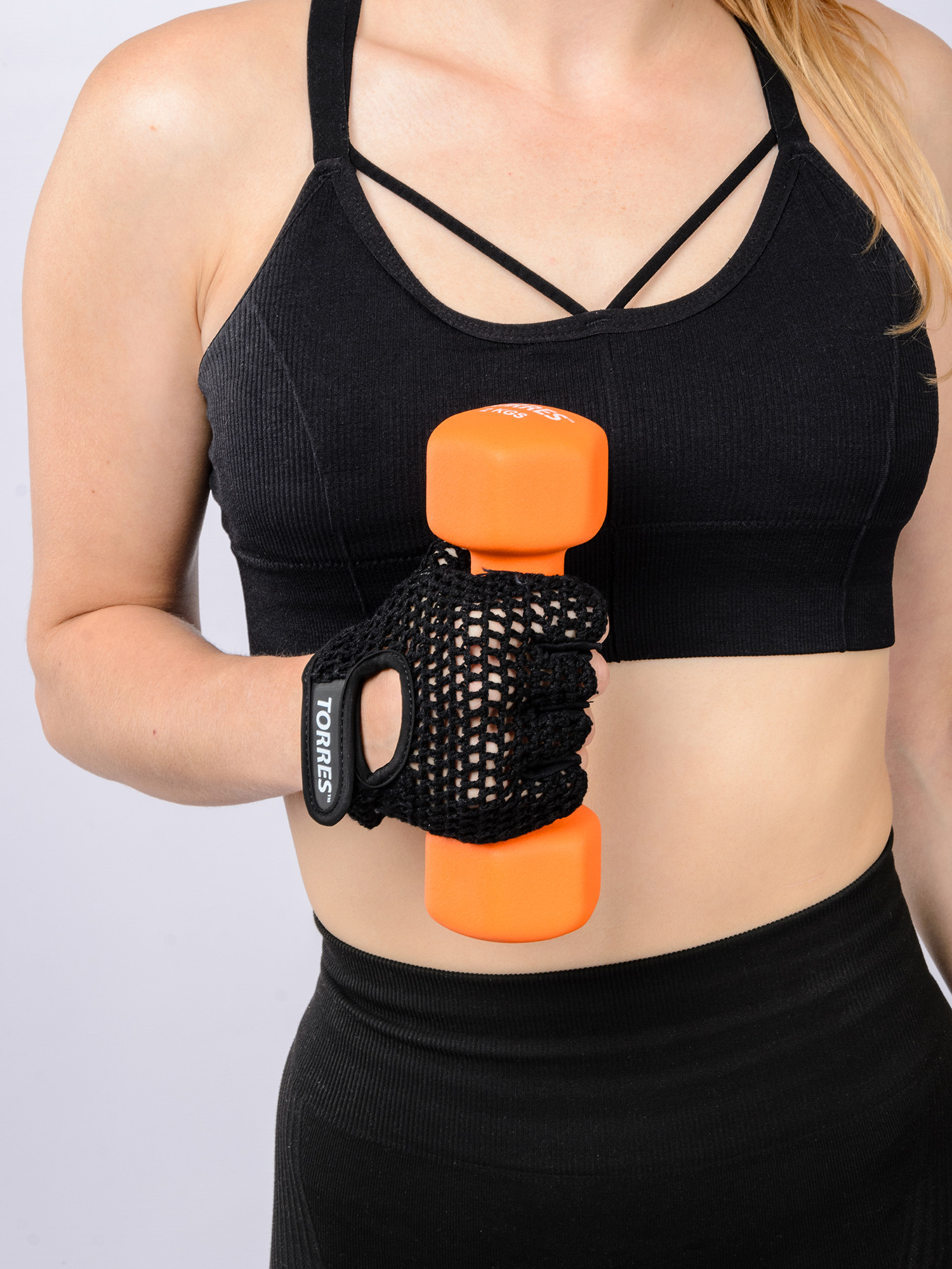 Перчатки для занятий спортом TORRES хлопок, натуральная замша, Размер m