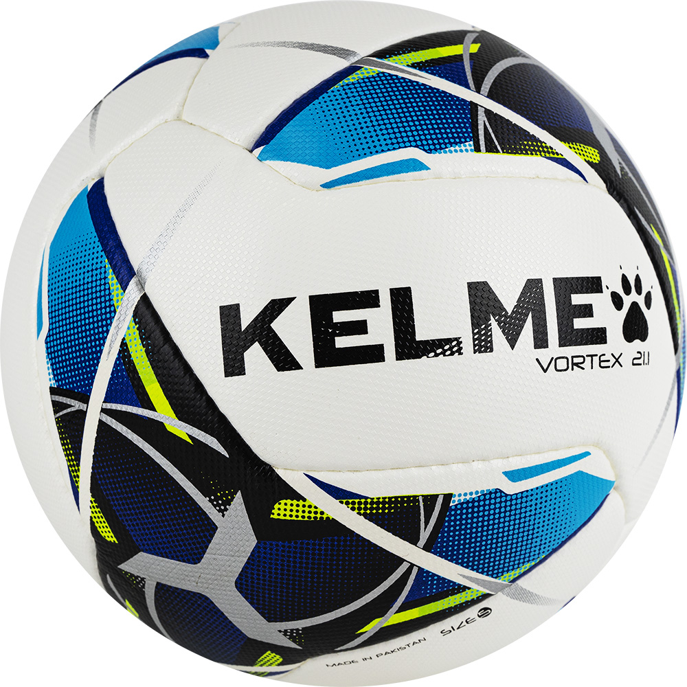 Мяч футбольный KELME Vortex 21.1, Размер 5, Цвет Бело-синий