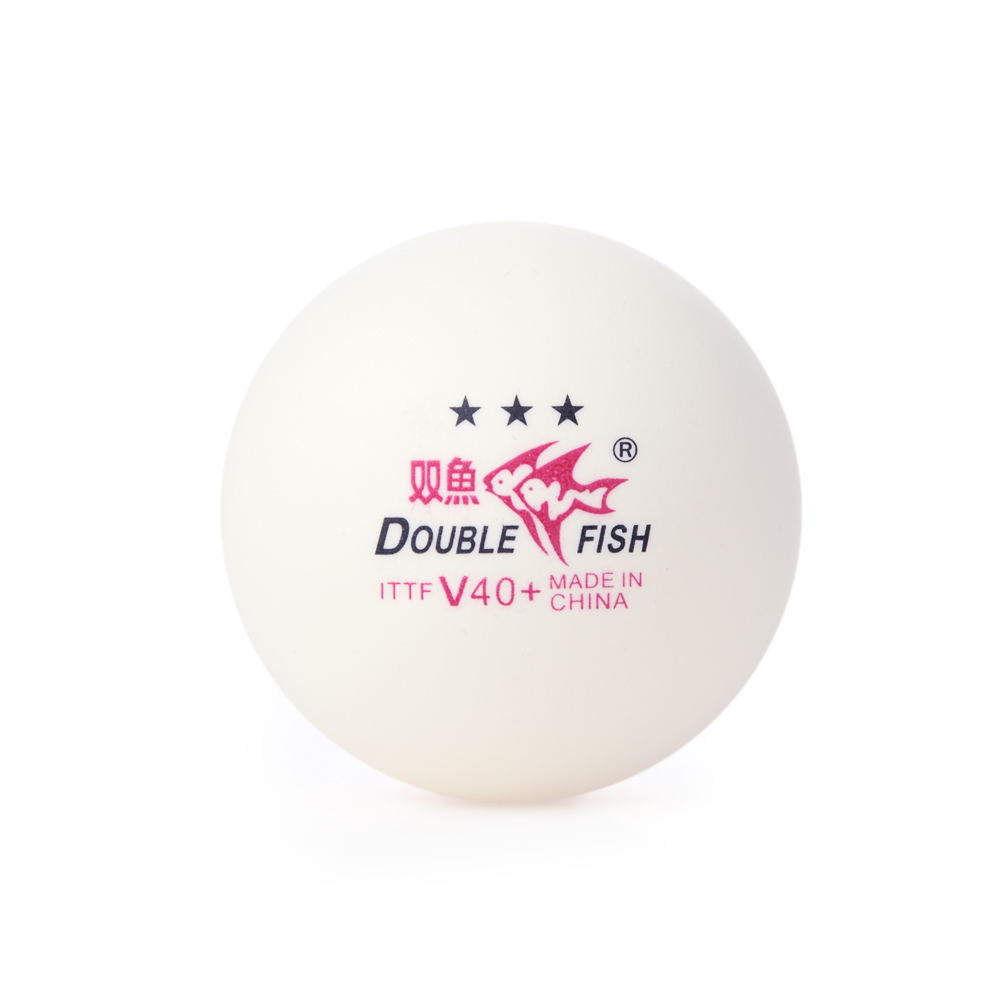 Мяч для настольного тенниса DOUBLE FISH 3*** , профессиональный. ITTF Approved, 10шт.