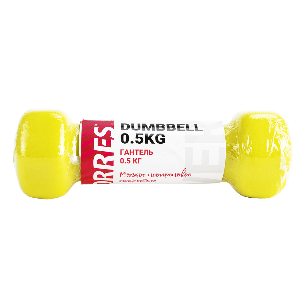 Гантель металлическая TORRES в неопреновой оболочке, Вес 0,5 кг