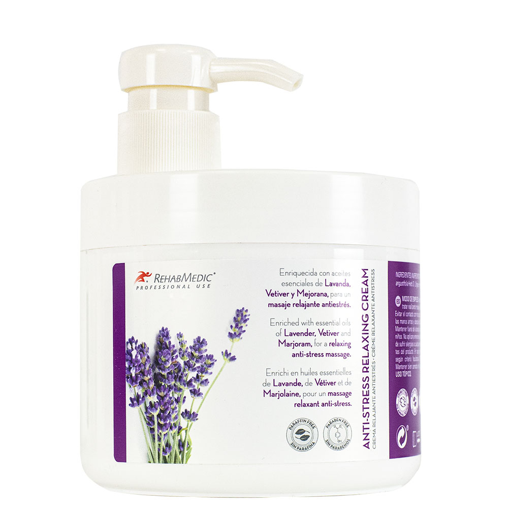 Расслабляющий антистрессовый массажный крем REHAB, 500 мл