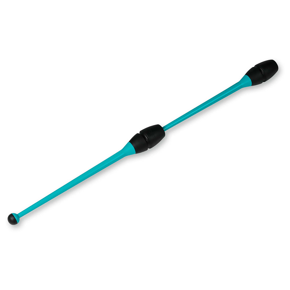Булавы для художественной гимнастики INDIGO IN017, Размер 36 см, Цвет Бирюзово-черный