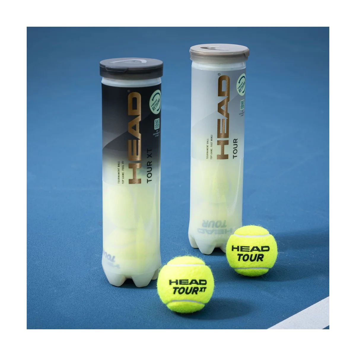 Мяч для большого тенниса HEAD Tour XT 4B, ITF, упаковка 4 мяча