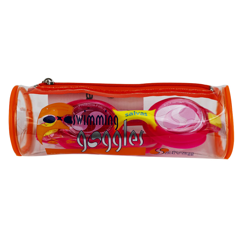 Очки для плавания SALVAS Quak, размер детский, Цвет очков/линз Розовый/Прозрачный