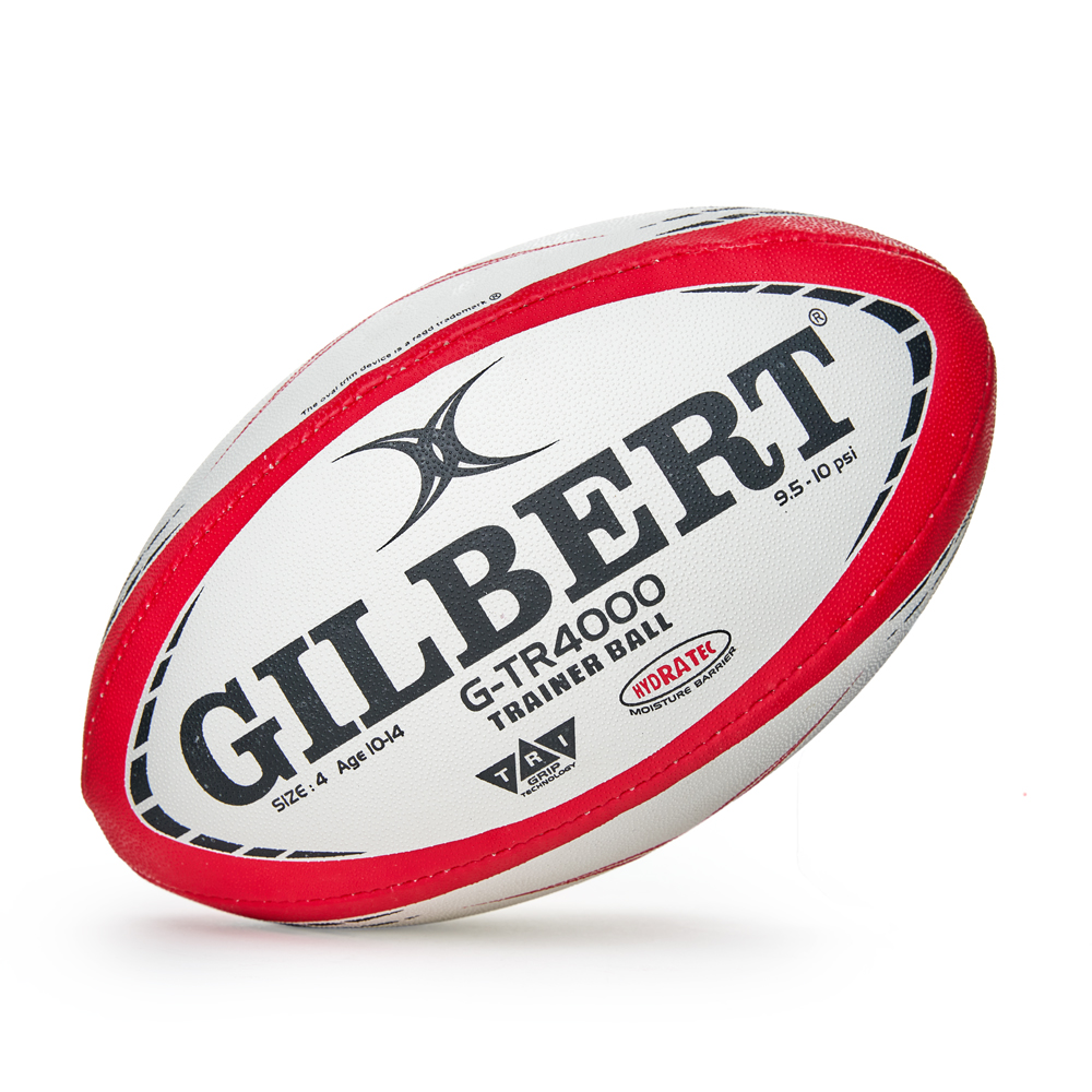 Мяч для регби GILBERT G-TR4000, Размер 4, Цвет Бело-красный