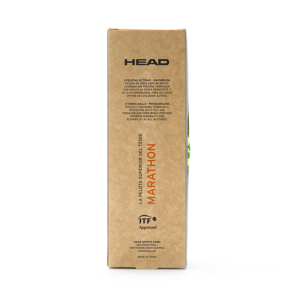 Мяч теннисный HEAD Marathon 3B, без давления, уп.3шт
