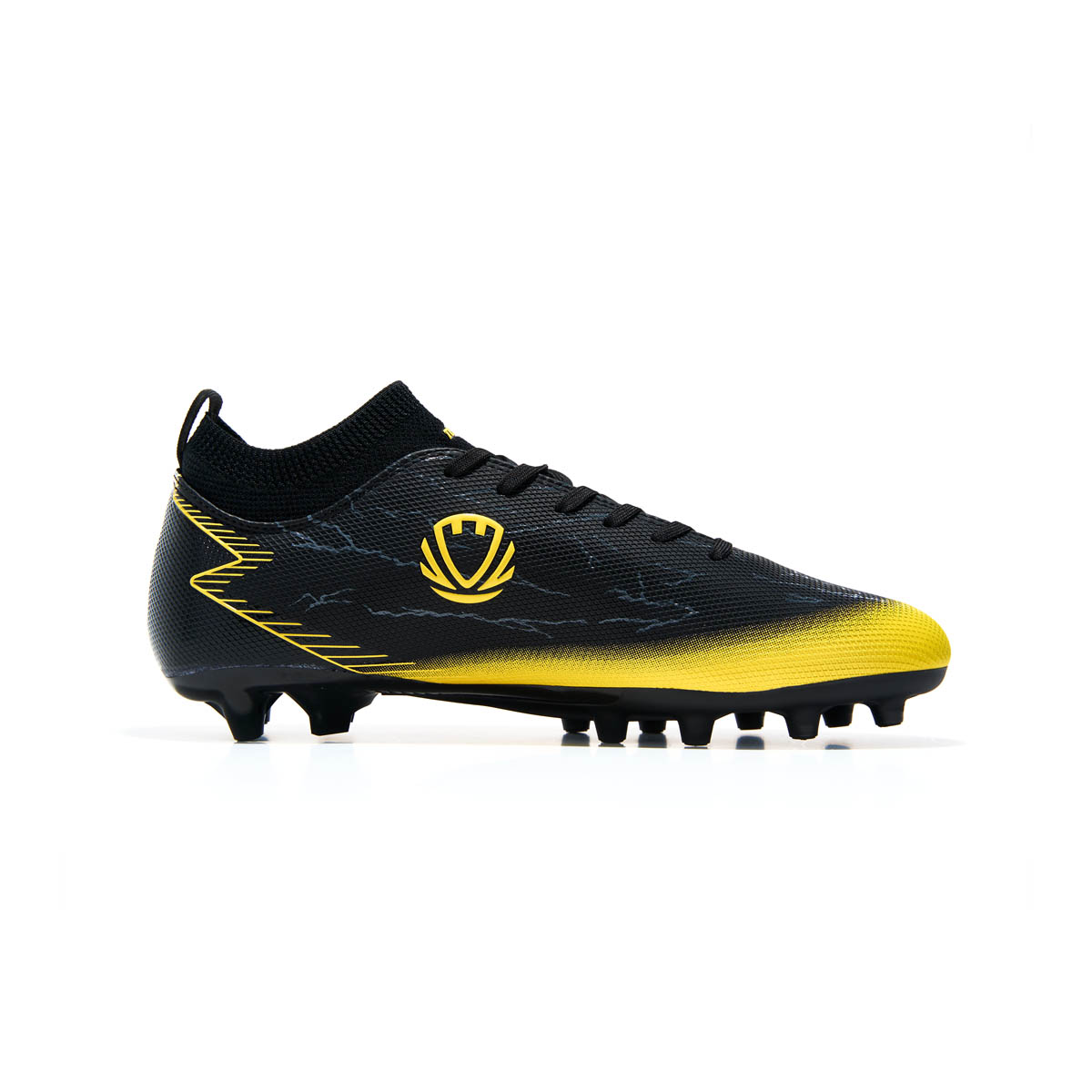 Бутсы футбольные TORRES GARRA, с носком, Размер 38, Цвет Черный/Желтый