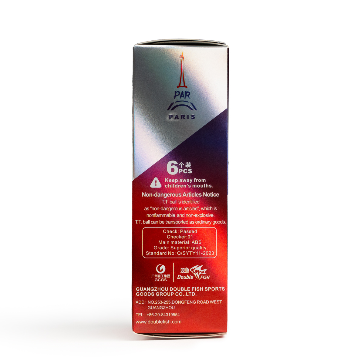 Мяч для настольного тенниса DOUBLE FISH PARIS 2024 Olympic Games 3***, профессиональный, ITTF Approved, 6шт.