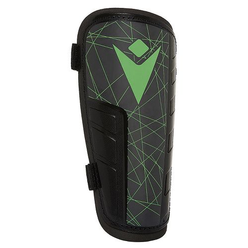 Щитки футбольные MACRON Lister, Размер junior, Цвет Черно-зеленый