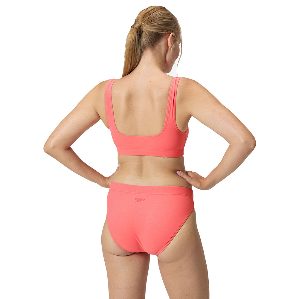 Купальник SPEEDO Textured Deep U-Back Bikinis, Размер р.30, Цвет Коралловый