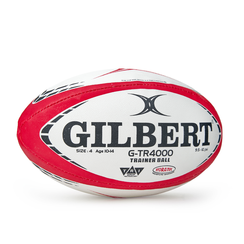 Мяч для регби GILBERT G-TR4000, Размер 4, Цвет Бело-красный