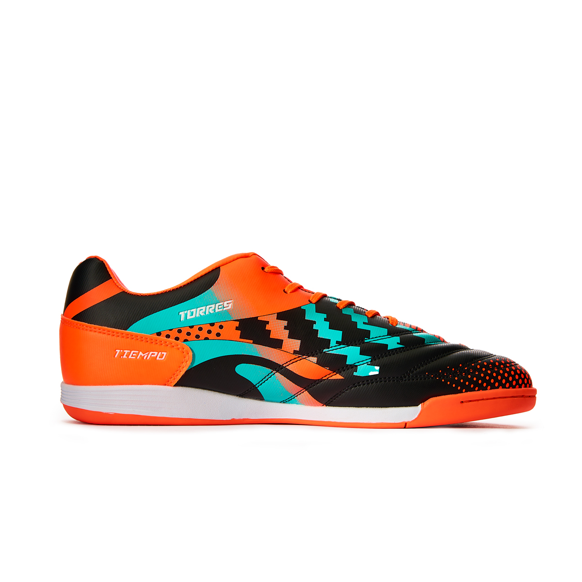 Бутсы зальные TORRES TIEMPO-J, Размер 34, Цвет Оранжевый/Бирюзовый