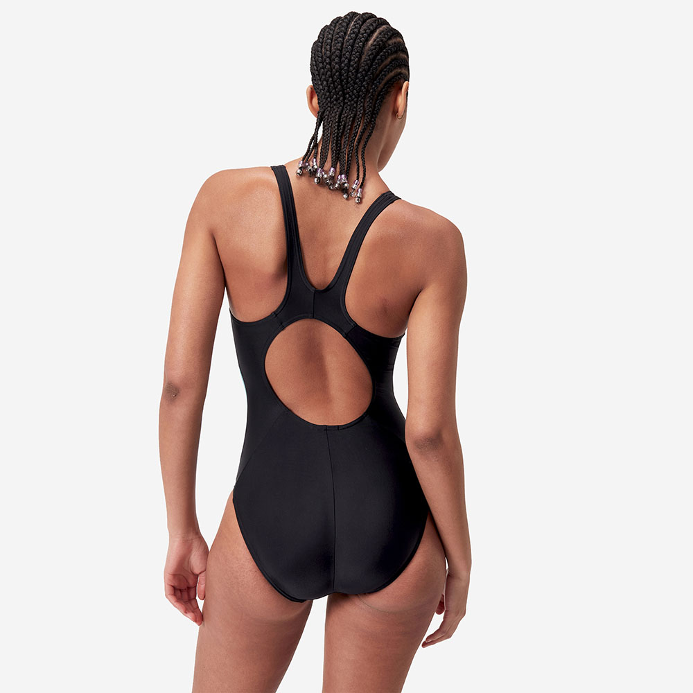 Купальник SPEEDO Colourblock 2.0 Muscleback, Размер р.42, Цвет Черно-бирюзово-коралловый