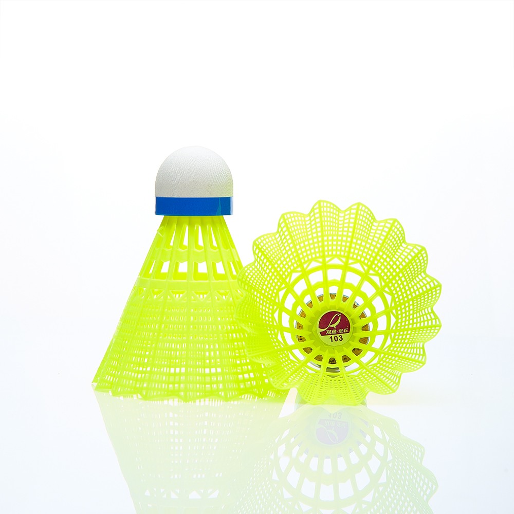 Воланы для бадминтона DOUBLE FISH JINQUE 103y, нейлон, 6 шт., Цвет Желтый