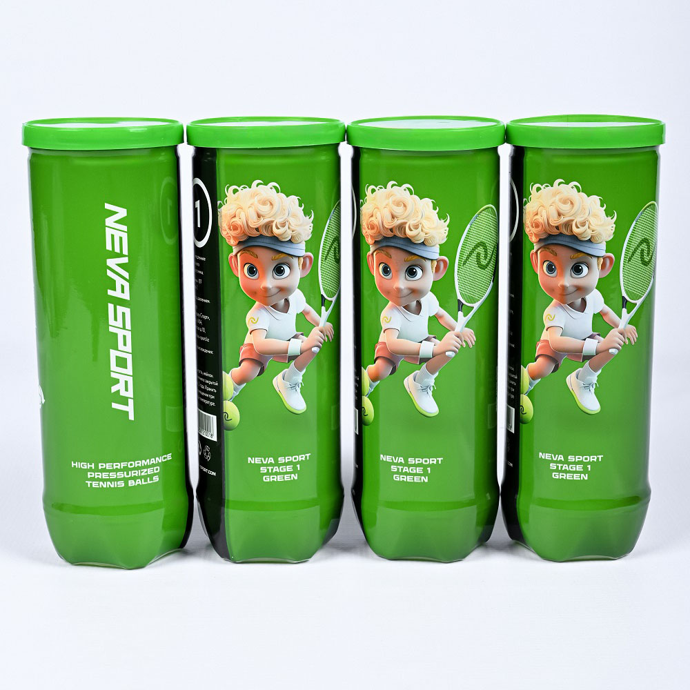 Мяч для большого тенниса детский NS Green, 3шт