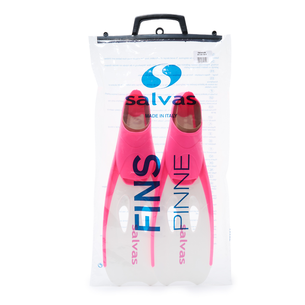 Ласты для плавания SALVAS Cancun Fin, Размер 31-33, Цвет Белый