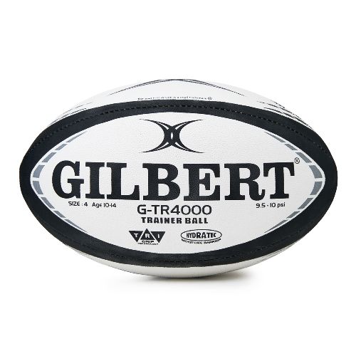 Мяч для регби GILBERT G-TR4000, Размер 4, Цвет Бело-черный