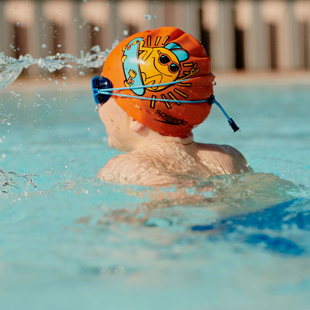 Шапочка для плавания SPEEDO Boom Silicone Cap Jr, детская, Цвет Оранжевый