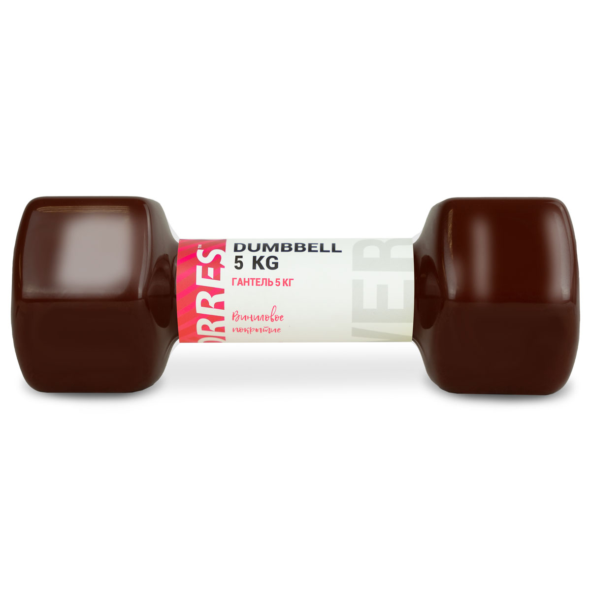 Гантель металлическая TORRES в виниловой оболочке, Вес 5 кг
