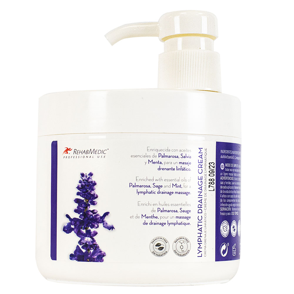 Лимфодренажный массажный крем REHAB, 500 мл