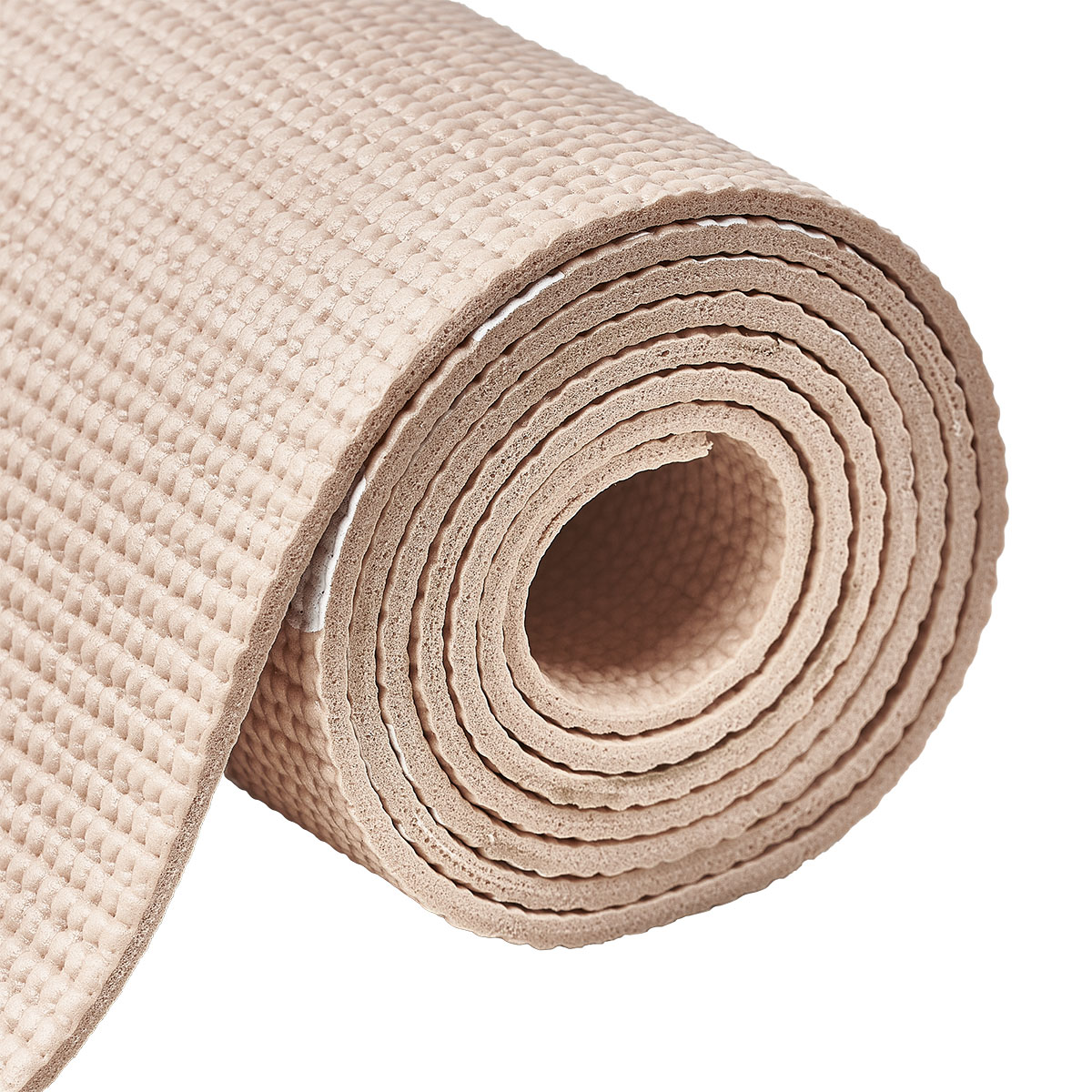 Коврик для йоги TORRES Relax 4, ПВХ 4 мм, Цвет Пудровый