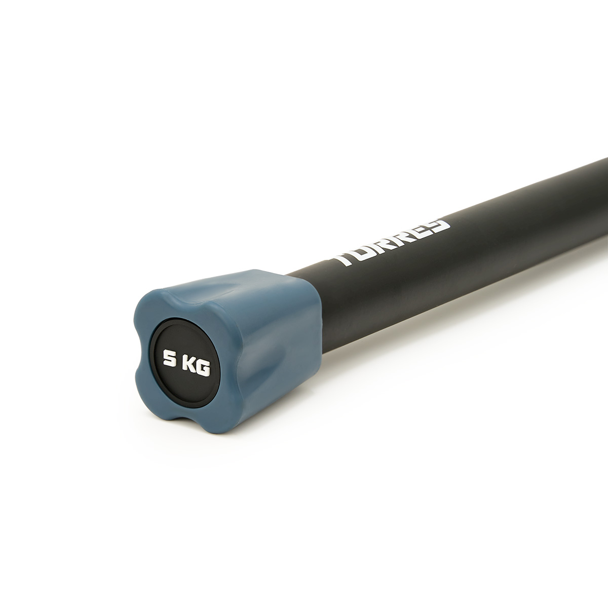 Бодибар металлический TORRES в неопреновой оболочке, Вес 5 кг