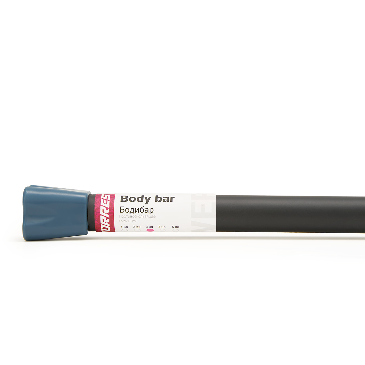 Бодибар металлический TORRES в неопреновой оболочке, Вес 3 кг