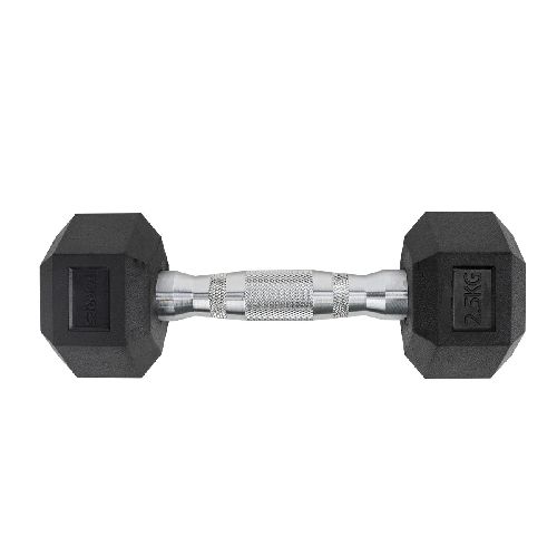 Гантель металлическая TORRES в резиновой оболочке, Вес 2,5 кг