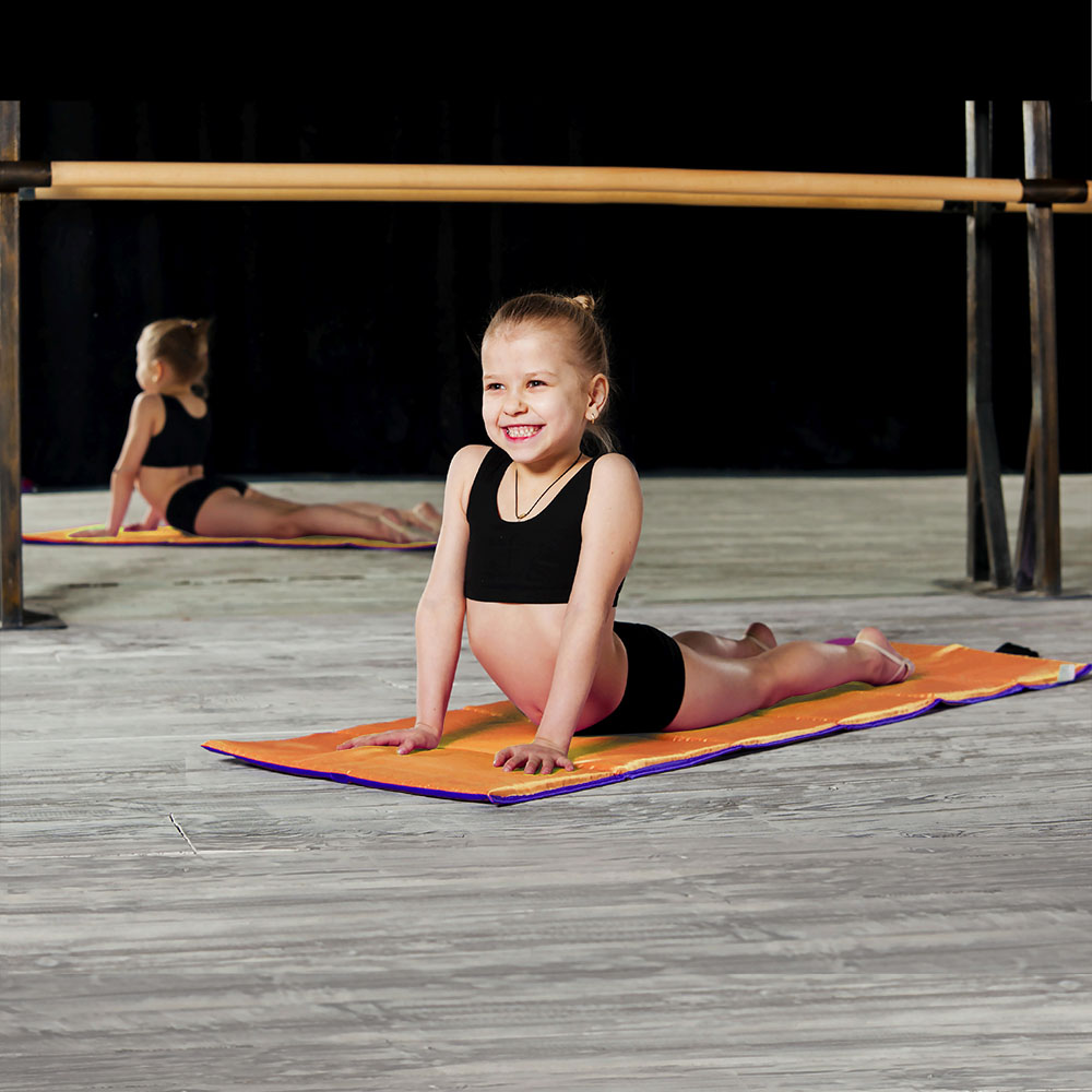 Коврик гимнастический детский INDIGO SM-043, Цвет Оранжевый