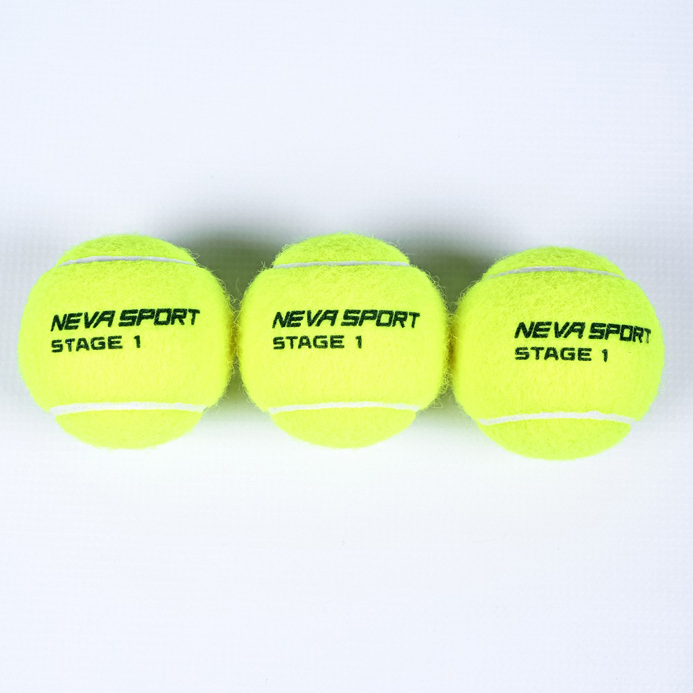 Мяч для большого тенниса детский NS Green, 3шт