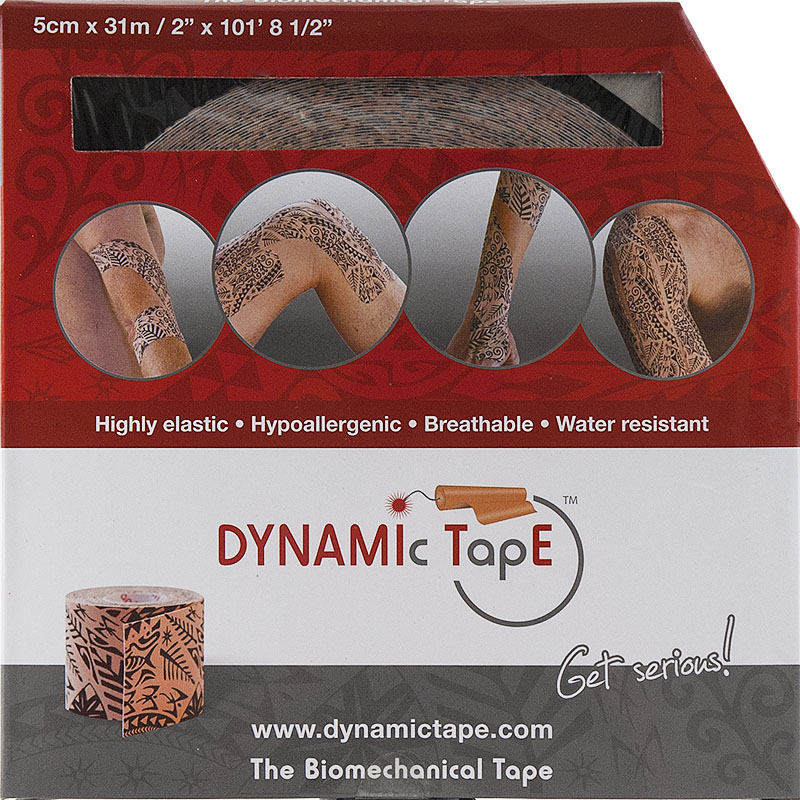Тейп динамический DYNAMIC TAPE, размер 5 см х 31 м, Цвет Телесно-черный